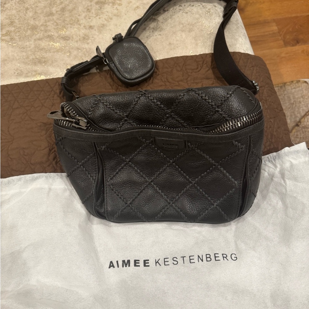 Aimee Kestenberg Outta Here  Large Sling in black leather